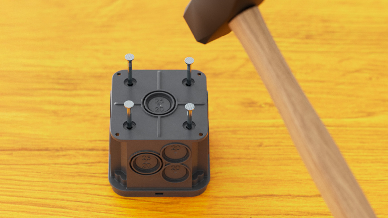 Scatola a incasso Vario ora con chiodi preassemblati